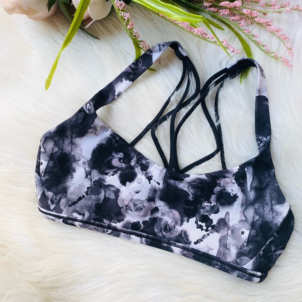 Lululemon Free To Be Zen Watercolored Roses Bra